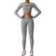 thumbnail image 1 of Yknktstc Conjuntos de entrenamiento de 3 piezas para mujer con sujetadores deportivos con tiras, polainas de cintura alta, atlético, gimnasio, yoga, 1 of 4