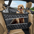 thumbnail image 5 of Dog Car Seat Large Size Dog with Hard Bottom,FurLove Waterproof Dog Hammock, Duty Scratch Proof Nonslip Durable with Mesh Window & Pocket, Covers for Cars Trucks, and SUVs, Gray, 5 of 10