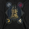 thumbnail image 2 of Game of Thrones 4 Houses 4 The Throne Unisex Adult Pull-Over Hoodie,Black, Small, 2 of 5