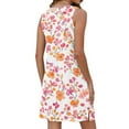 thumbnail image 5 of Taqqpue Summer Dresses for Women 2025 Loose Crew Neck Sleeveless Casual T Shirt Dress Sundresses Boho Floral Printed Mini Dresses with Pockets, 5 of 8