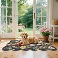 thumbnail image 5 of YOUFORTONG 2x4 Washable Runner Rug, Vintage Floral Scalloped Low Pile Carpet, Non Slip Stain Resistant Soft Thin Rug for Entryway Hallway Kitchen Bedroom Bathroom,Black, 5 of 8