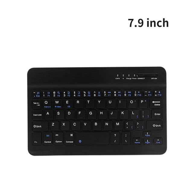 Teclado Bluetooth Mini Teclado Universal Inalámbrico Recargable para Tableta para Teléfono PC, Tipo 1, Negro, 7.9 pulgadas Vogacara EL001049-01B
