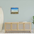 thumbnail image 2 of Coastal Beach Vivid Blue Sky Coastal Painting Luster Gray Framed Art Print Wall Art, 2 of 6