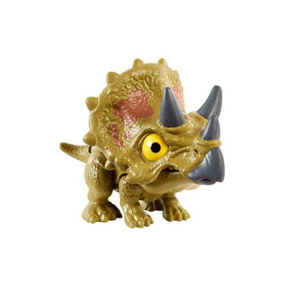 Jurassic World Snap Squad Attitudes Collectible Triceratops Dinosaur with Snap On Feature