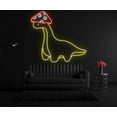 thumbnail image 2 of Glowneon Dinosaur With Mushroom Hat Neon Sign, Kids Room Decor, 2 of 4