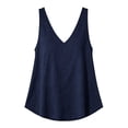 thumbnail image 6 of vzibsiv Womens V Neck Tank Top Sleeveless Loose Fit Minimalist Basic Cami for Daily Wear Navy S, 6 of 6