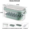 thumbnail image 4 of Ice Cube Tray with Lid and Bin, Sphere Ice Cube Maker Ice Cube Trays for Freezer, 2 Tiers Ice Cube Moulds Square and Round Ice Tray, 4 of 5