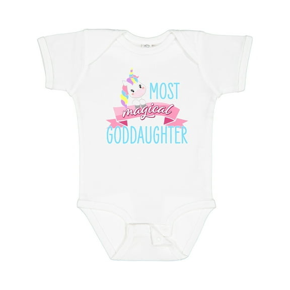 Inktastic Most Magical Goddaughter- Cute Unicorn Girls Baby Bodysuit