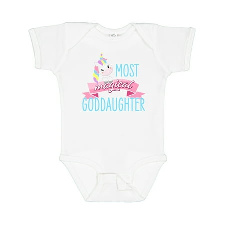 

Inktastic Most Magical Goddaughter- Cute Unicorn Gift Baby Girl Bodysuit