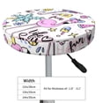 thumbnail image 2 of Goofa Summer with Flamingo Printed Stool Covers Round, Waterproof Round Bar Stool Covers Anti-Slip Round Bar Stool Seat Cover with Elastic Bands Durable -14 inch, 2 of 7