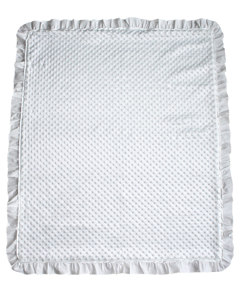 BabyFad Minky Ultra White 9 Piece Crib Bedding Set