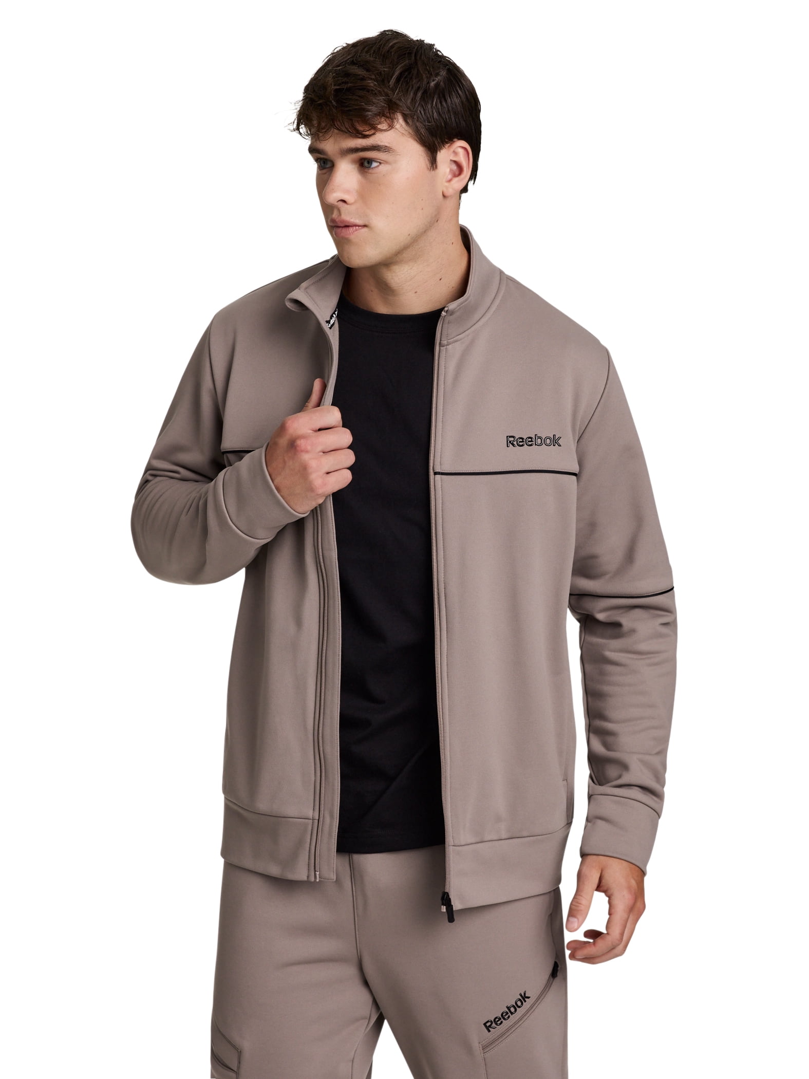 Reebok Men's and Big Men's Terry Full Zip Jacket, Sizes XS-5XL