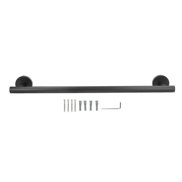 Toallero negro, toallero de acero inoxidable 304, toallero negro mate, diseño aerodinámico