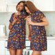 thumbnail image 4 of Easygdp Thanksgiving Turkey 2 Camisón de manga corta para mujer, informal, estampado, 4 of 6