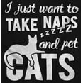 thumbnail image 2 of Take Naps and Pet Cats Funny Cute Women Plus Size Long Sleeve Graphic Tee Brisco Brands 2X, 2 of 5