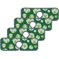 thumbnail image 3 of 4Pcs SKYSONIC Faucet Absorbent MatClovers with Circles Washable Counter Drying Pads Behind Faucet, 3 of 7