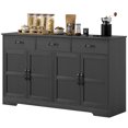 thumbnail image 1 of HOMCOM Buffet, Armoire de Bar à Café avec Tiroirs, Noir Vieilli, 1 of 10