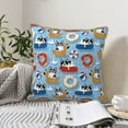 thumbnail image 6 of Xecao Dogs With Pool Floats Print Soft Velvet Decorative Throw Pillow Covers, Square Cushion Cases for Bed, Sofa, Living Room, Car, and Indoor Outdoor Use-16"x16", 6 of 8