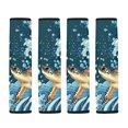 thumbnail image 5 of Chririnla Car Seat Belt Pads Heat Insulation Polyester, Compatible with, Suitable for SUV, Turtle Wave Design, 5 of 8