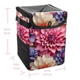 thumbnail image 5 of Petal flower Foldable Car Trash Can with Lid, Leak-Proof Car Trash Bin, Hanging Storage Bag Car Garbage Can, 5 of 6