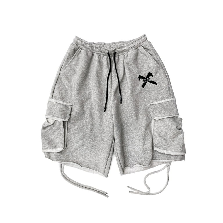Techwear Streetwear Shorts for Men Industrial Japanese Kanji