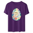 thumbnail image 5 of Yuwull Summer Tops For Women Plus Size Tops For Women Women'S Casual Short Sleeve Easter Printed T-Shirt Crew-Neck Short Sleeve Crew-Neck Top/Shirt Womens Tops Dressy Casual On ClearanceXXL(2XL), 5 of 5