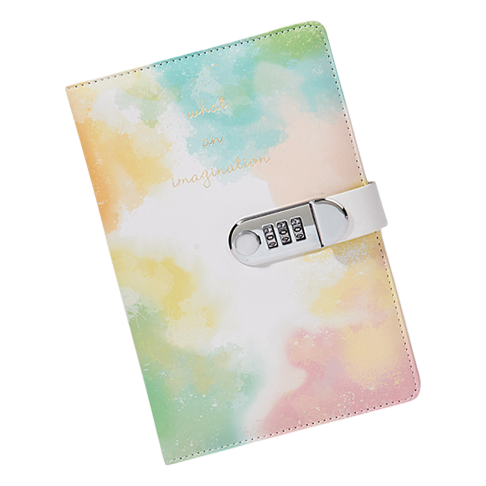 Leather Notebook Travel Journal with Combination Lock for Journaling 145x215mm Password Lined Diary with Pen Holder