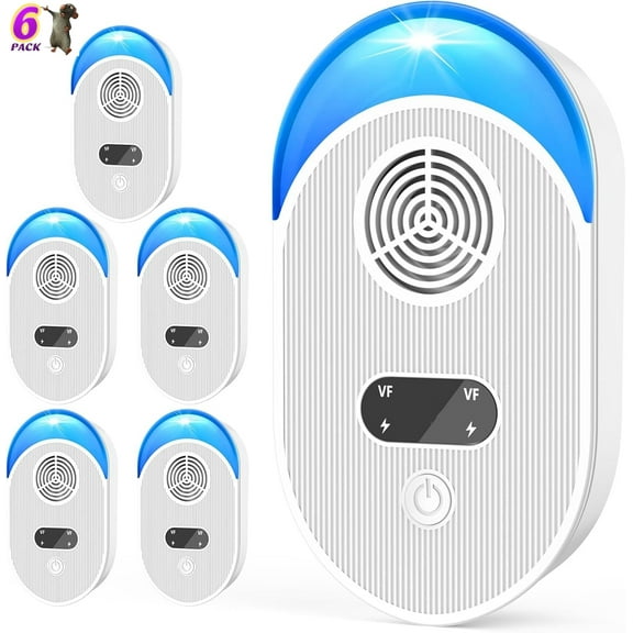 6 Packs Ultrasonic Pest Repeler, Mice Repelent Plug ins, Electronic Pest Control Plug in Indoor for Mouse, Bugs, Rats, Roaches, Mice, Rodent, Mosquitoes, Spider Repelent for Home, Office, Garage
