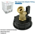 thumbnail image 2 of 1Pc 275-330 Gallon Tote Water Tank Adapter 2" Coarse Thread Brass Hose Faucet Valve Garden Hose Connector Replacement IBC Tote Valve Fitting Parts, 2 of 10