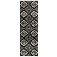 thumbnail image 2 of Superior Crawford Modern Medallion Indoor Runner Rug, 2' 7" x 10', Black, 2 of 8