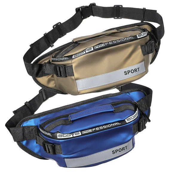 GOOHOCHY 2 Pcs Fanny Packs Crossbody Waist Bags Outdoor Waist Belt Pockets  for Running Hiking