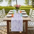 thumbnail image 4 of Table Runners 70 Inches Long Dress Scarves, Light Purple Flowers Farmhouse Coffee/Dining/Kitchen Table Decor, Holiday Table Runner, Spring Vintage Flowers Rustic Plants 13x70 Inch, 4 of 9