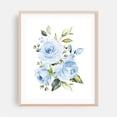 thumbnail image 2 of Blue Flowers, Watercolor Flowers, Blue Roses, Greenery, Boy Nursery - Illustration Watercolor Floral Flowers Botanical Garden Pastel Nature Unframed Wall Art Print 6 x 8 inches, 2 of 13