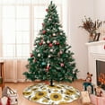 thumbnail image 7 of Sikiie Sunflowers and Bees 30-48 inches {designName} Print Christmas Tree Skirt Snowman Xmas Tree Skirt with Edge Christmas Decorations for Holiday Party30", 7 of 7