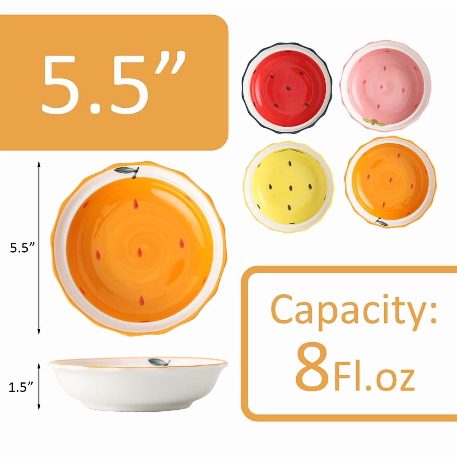 Ceramic cat bowl, pet cat drinking water, canned, cat food bowl, 5.5-inch ceramic pet cat and dog feeding bowl