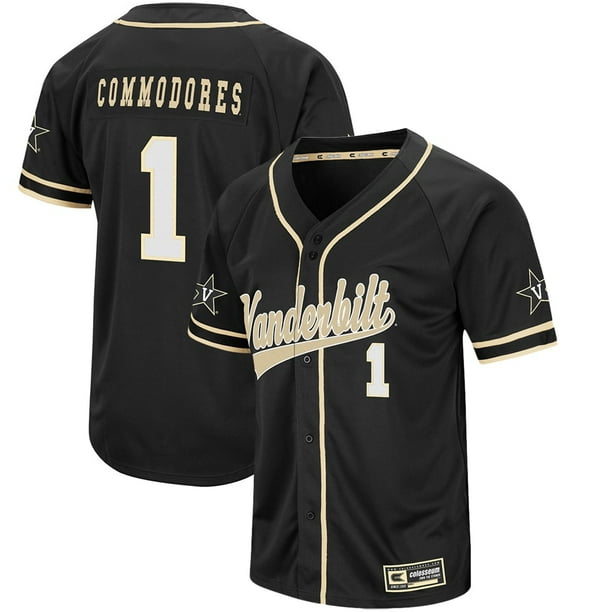 Colosseum Athletics Vanderbilt Commodores Colosseum Turf N Turf Baseball Jersey Black Walmart Com Walmart Com