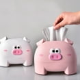 thumbnail image 4 of Cute Tissue Storage Box Pig Shaped Decorative Towel Napkin Container Case For Tabletop Pink, 4 of 7