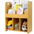 thumbnail image 1 of Kids Bookshelf Display Rack, Bookcase Toy Storage Organizer with 3-Tier Display Stand and 3 Bottom Compartments, 1 of 7