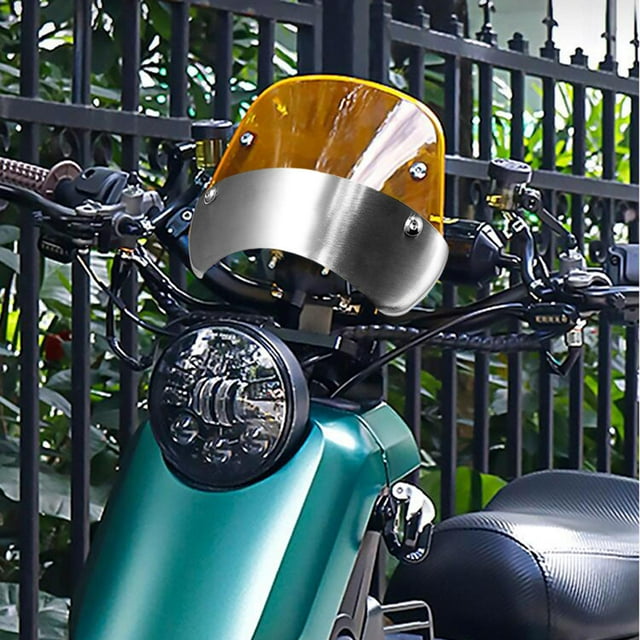 Motorcycle Windscreen,Motorcycle Windshield Wind Deflector Durable,Motorbike Windscreen Wind Deflector Protector,Windshield Deflector Protector Motor Parts,Replacement Wind Guard Style C