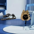 thumbnail image 2 of Reloj de pared con figura de toro y gato, obra de arte moderna, escultura animal para escritorio, cocina, interior, oficina, decoración del hogar, reg, 2 of 8