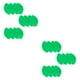thumbnail image 4 of Yuarrent 12x Bandeja de comida reutilizable verde con motivo de hoja hawaiana para eventos Bandeja de comida reutilizable estilo hawaiano verde verde 2Conjunto, 4 of 6