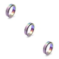 thumbnail image 3 of Qarigey Anillo giratorio de acero inoxidable giratorio joyería ansiedad antiestrés fiesta regalo para hombres mujeres, tamaño 6 8 # 3piezas Qarigey CBP585131, 3 of 6