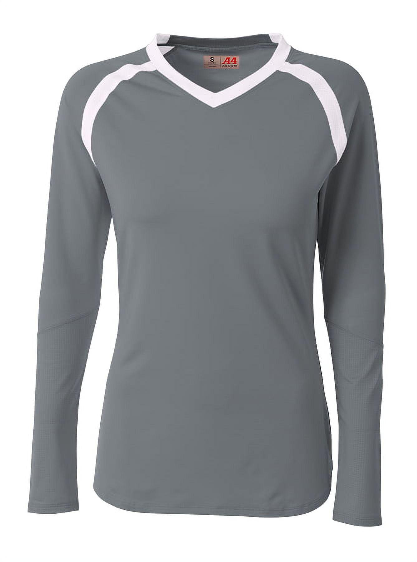 A4 Ace Short Sleeve Volleyball Jersey For Women in Navy/White