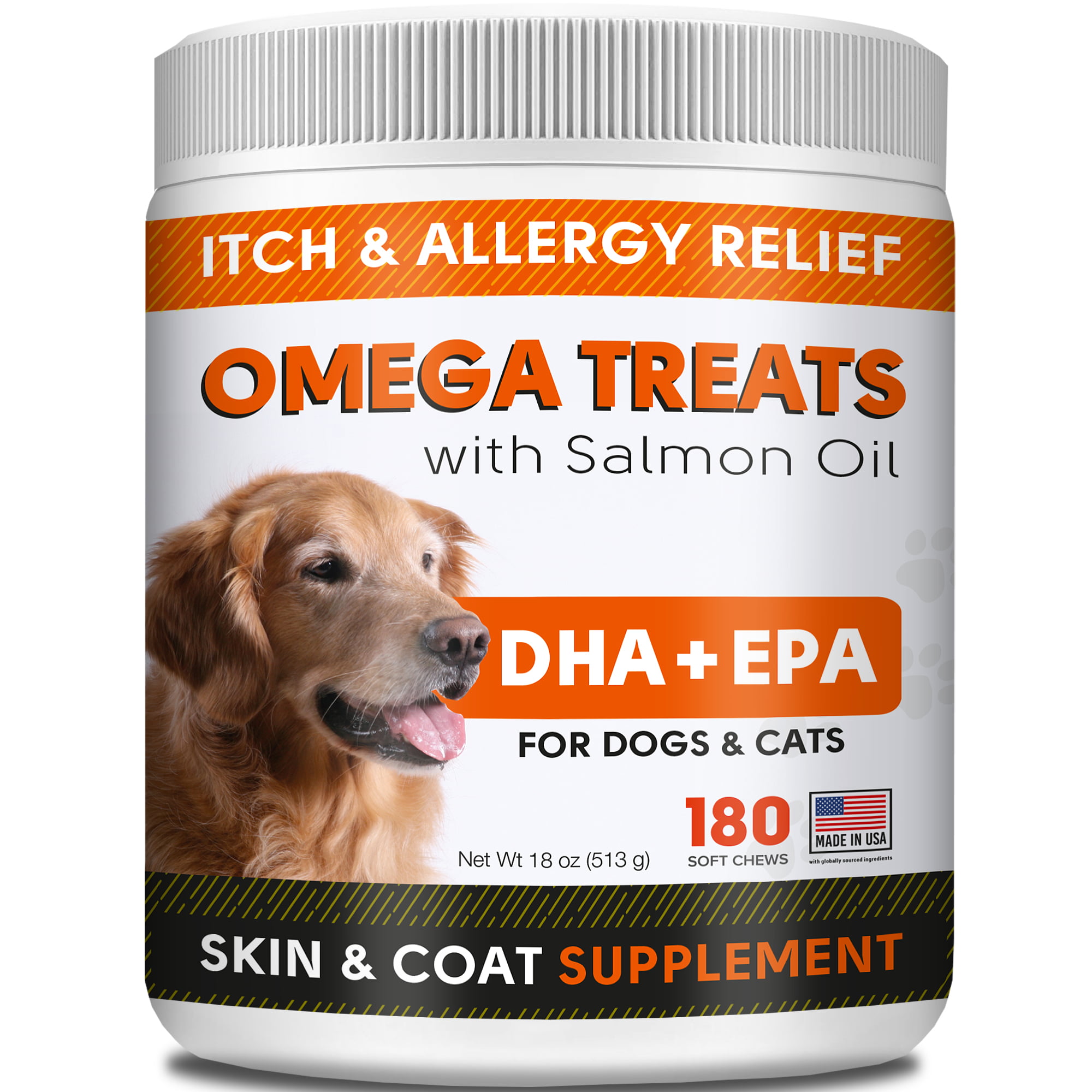 Fish Oil Omega 3 Treats for Dogs Allergy and Itch Relief