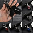 thumbnail image 1 of Creative Horseshoe Buckle Braided Faux Leather Men‘s Keychain Key Ring Gift, 1 of 8
