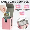 thumbnail image 3 of Caja de cubierta Jaffzora para MTG Commander, magnética, rosa y gris, 3 of 7