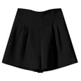 thumbnail image 2 of Women Shorts JIANLAI Elastic Waist Wide Leg Casual Cotton Shorts Sets (XS-4XL) Black, 2 of 3