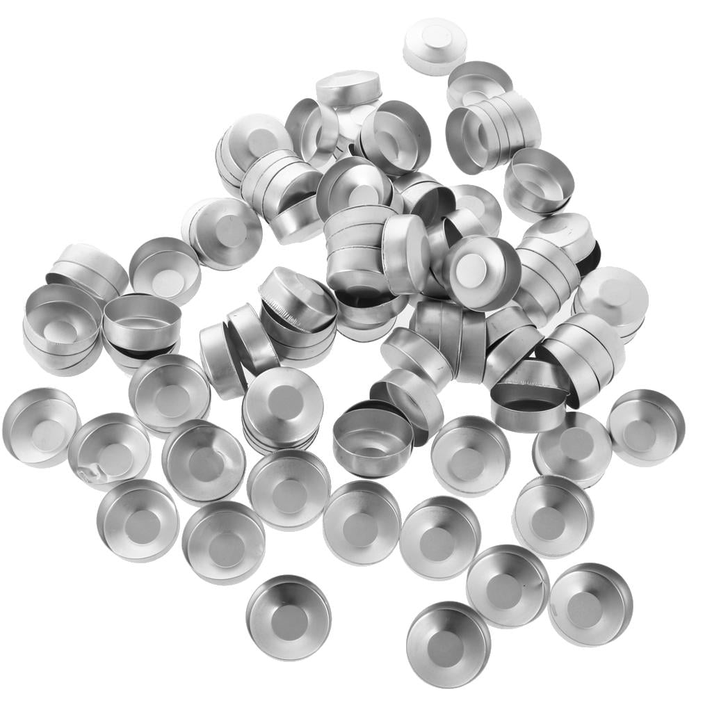 FVDPWYE 200x Aluminium Tea Light Empty Case Container + Candle Wicks Candles Making