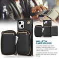 thumbnail image 3 of iPhone 13 Pro Max Wallet Case with Crossbody Strap, Dteck Zipper Pocket Purse Phone Case with RFID Blocking Card Holder Compatible with iPhone 13 Pro Max, Black, 3 of 10