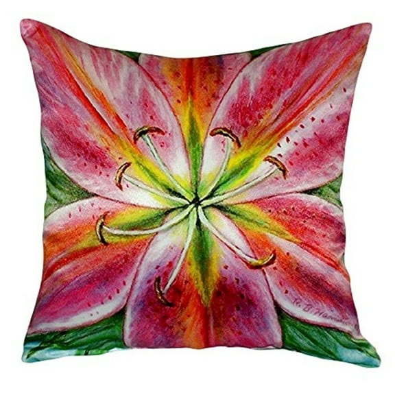 Betsy Drake NC701 18 x 18 in. Pink Lily No Cord Pillow